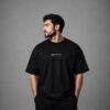 void black oversized tee
