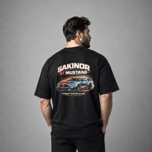 Home void black oversized tee
