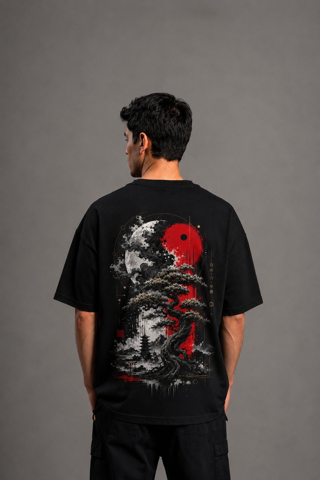 shadow black oversized tee shadow black oversized tee