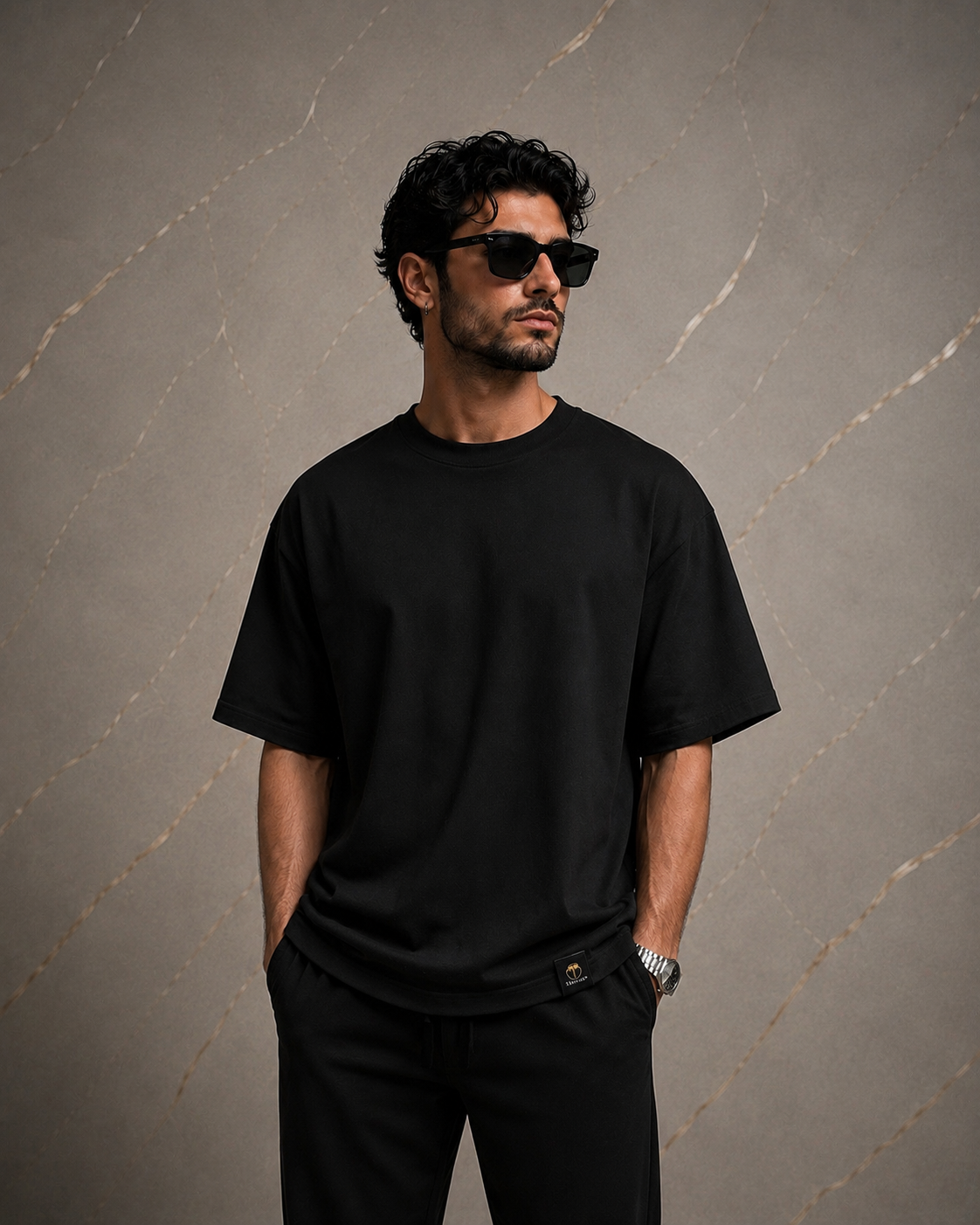 plain black oversized t shirt