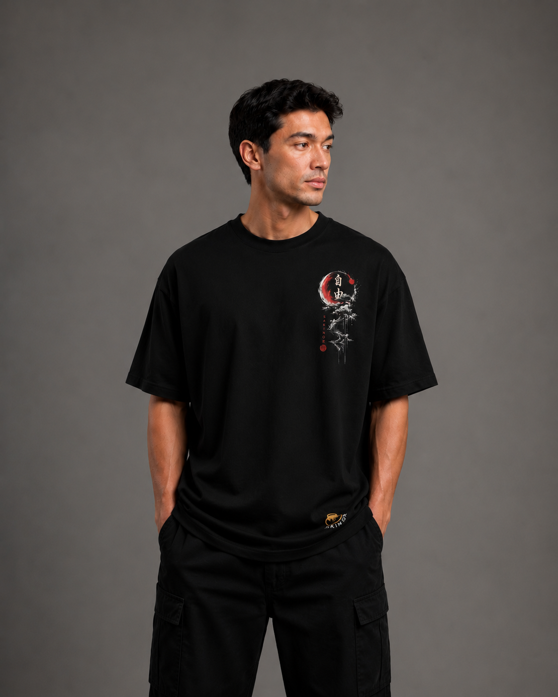 shadow black oversized tee shadow black oversized tee