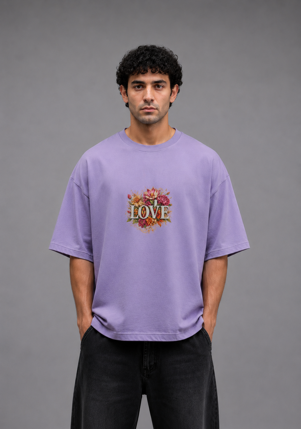 shadow lavender oversized tee