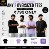 sakinor plain drop shoulder t shirt combo (any 2 for ₹799)