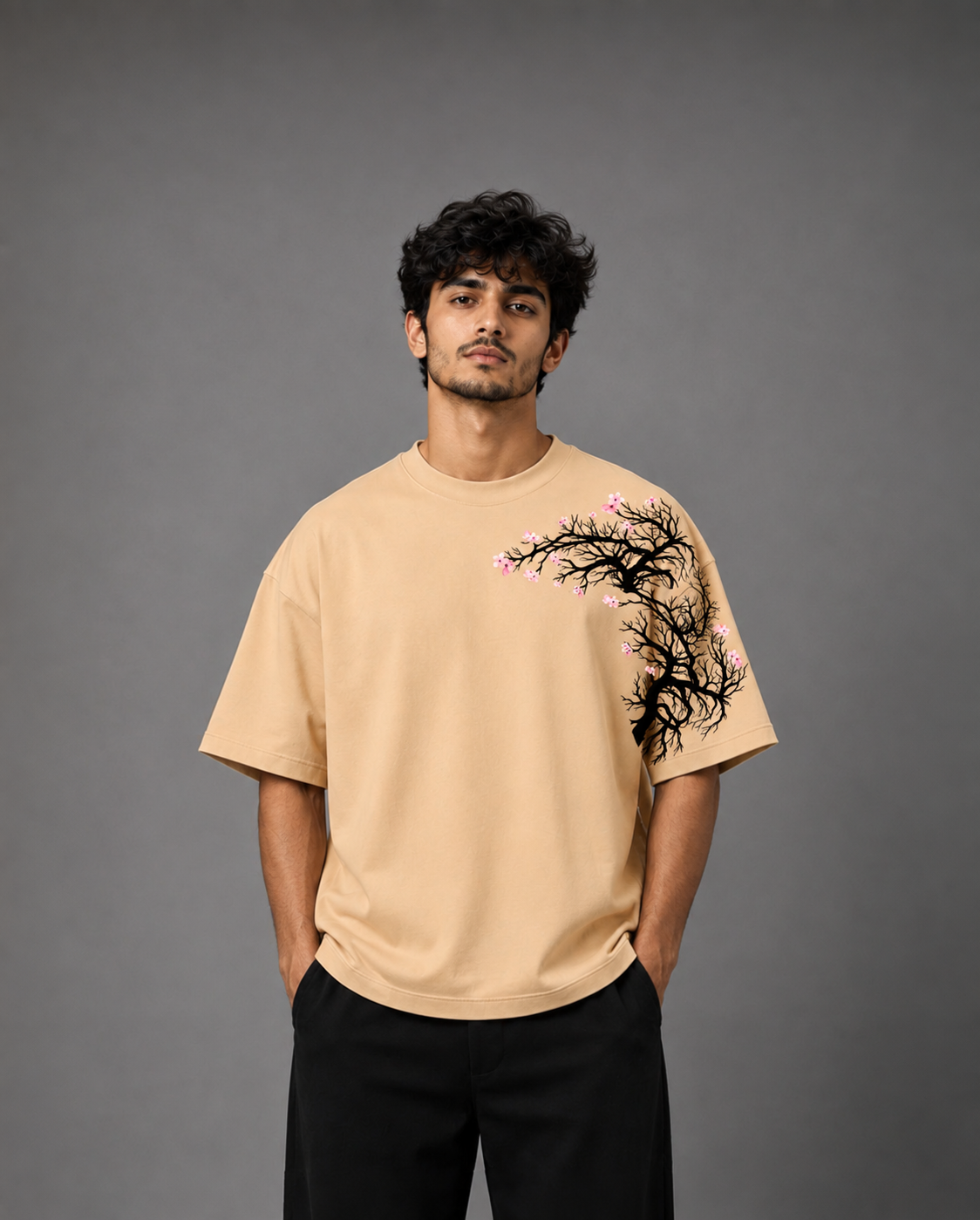 sakinor cherry blossom in shadow oversized t shirt sakinor cherry blossom in shadow oversized t shirt