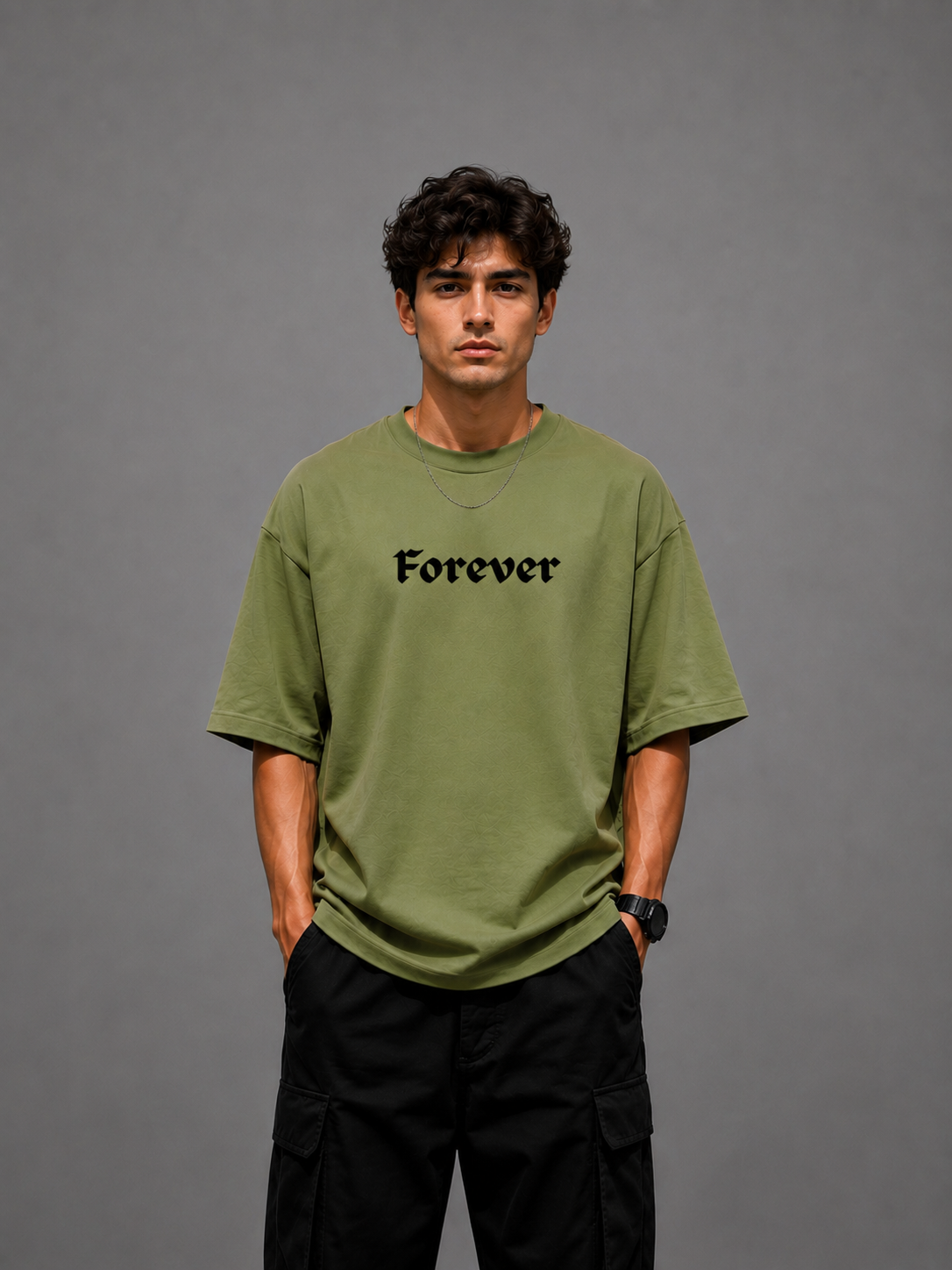 sakinor forever rose army green oversized t shirt